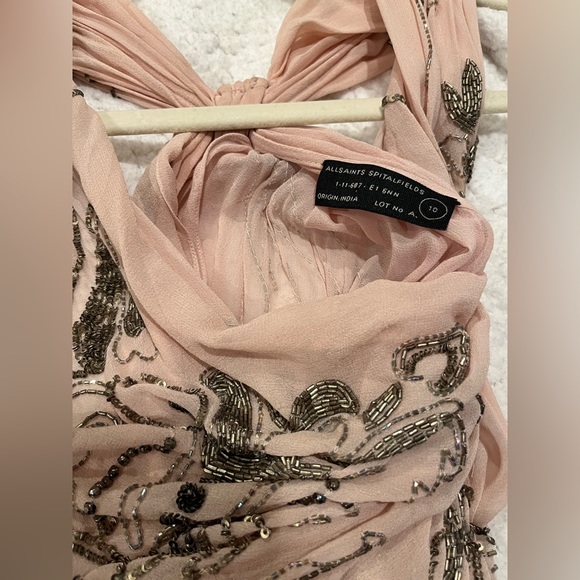 All Saints 100% silk sequined tank top - Picture 3 of 6